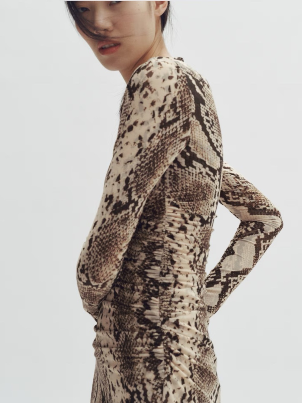 NWT Stella McCartney New Collection Reptile Maxi Mesh Long Sleeve Dress Size XXL - Picture 6 of 7